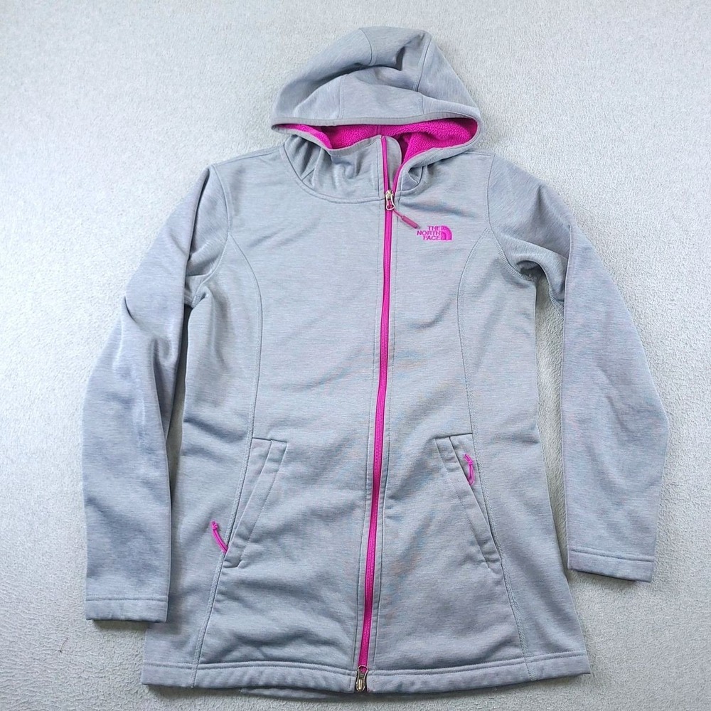 The North Face Womens Medium Gray Pink Haldee Raschel Parka Sherpa Lined Jacket
